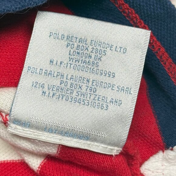 Ralph Lauren Baby Polo Shirt 3M Red White Navy Stripes – Toddler / Infant - Picture 6 of 11